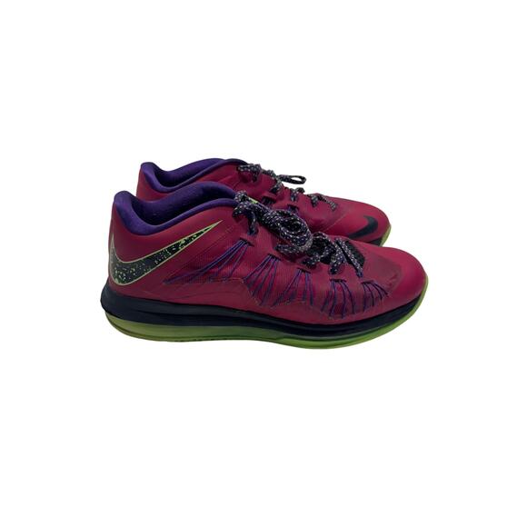 Nike Air Max Lebron X Low Basketball Shoes 10 Rasbperry LeBroncurial Athletic - Picture 4 of 11